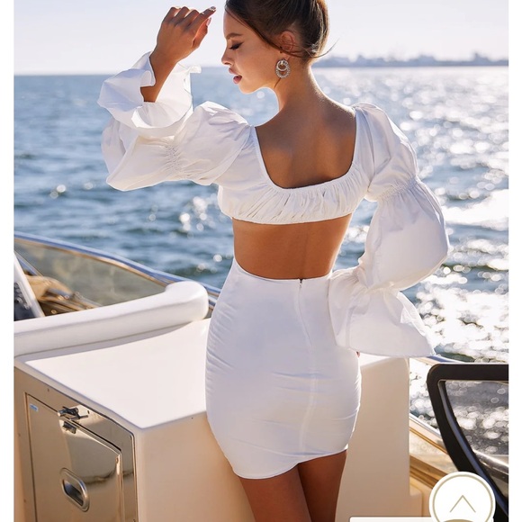 Alamour the label white cut out mini dress in xxs - Picture 3 of 6